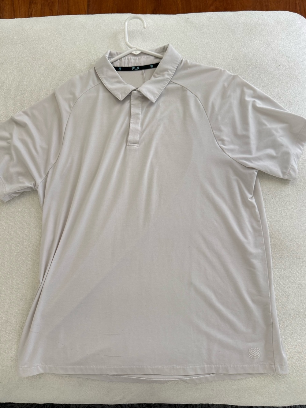 Men's White Golf Polo Shirt by FLX - Performance Short Sleeve